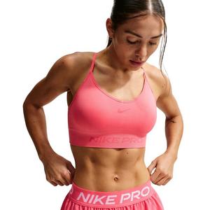 Nike Women's Pro Seamless Light-Support Padded Sports Bra -Coral