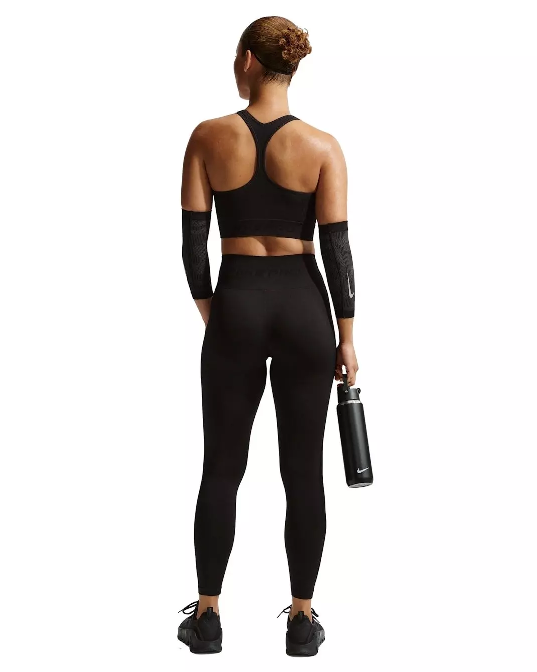 Nike Women's Pro Seamless Dri-FIT Cropped Tank Top -Black - BLACK