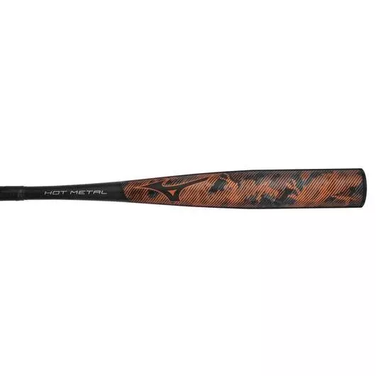 Mizuno Hot Metal BBCOR Baseball Bat (-3) - BLACK/ORANGE