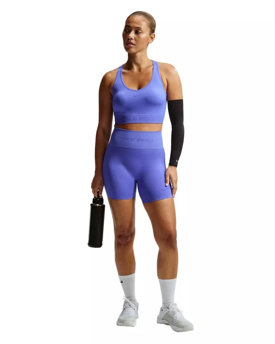 Nike Women's Pro Seamless Dri-FIT Cropped Tank Top - Sapphire - SAPPHIRE