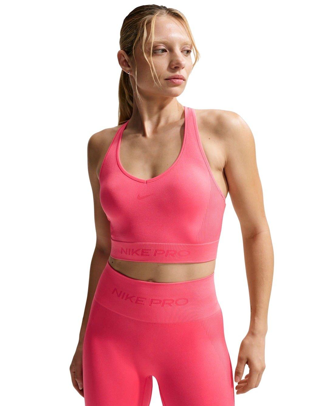 Nike Women's Pro Seamless Dri-FIT Cropped Tank Top -Coral - CORAL Thumbnail View 1