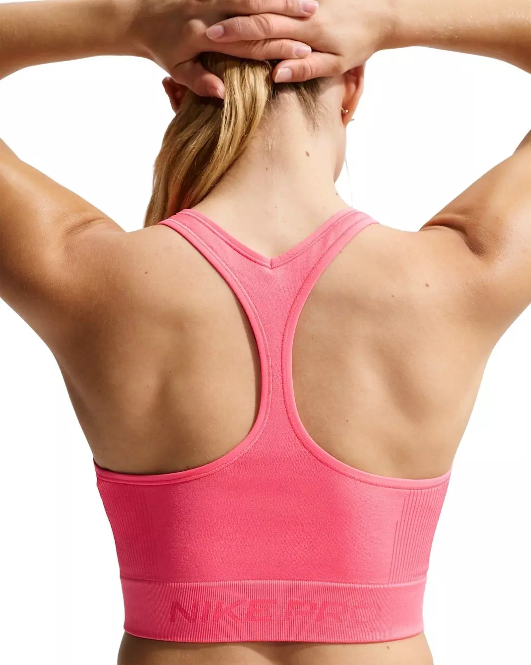 Nike Women's Pro Seamless Dri-FIT Cropped Tank Top -Coral - CORAL