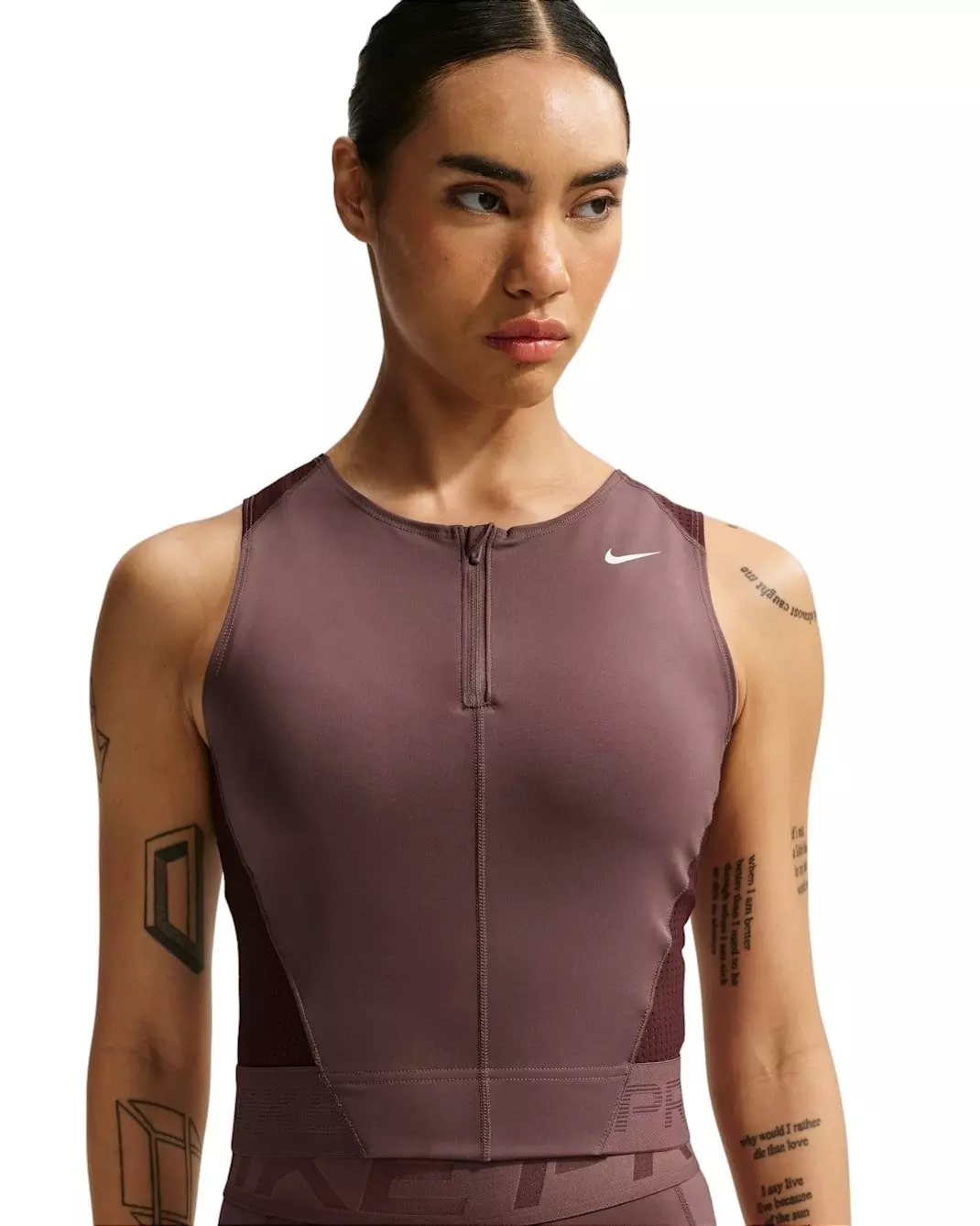 Nike Women's Pro Dri-FIT Tank Top -Tattoo Purple - TATTOO PURPLE