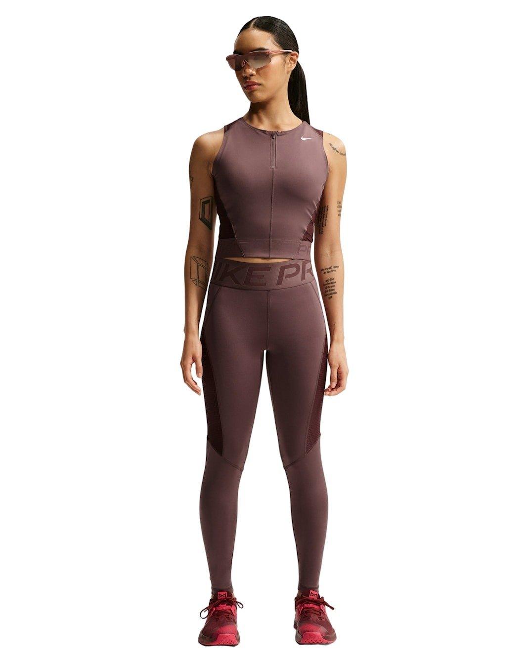 Nike Women's Pro Dri-FIT Tank Top - Tattoo Purple - TATTOO PURPLE Thumbnail View 4