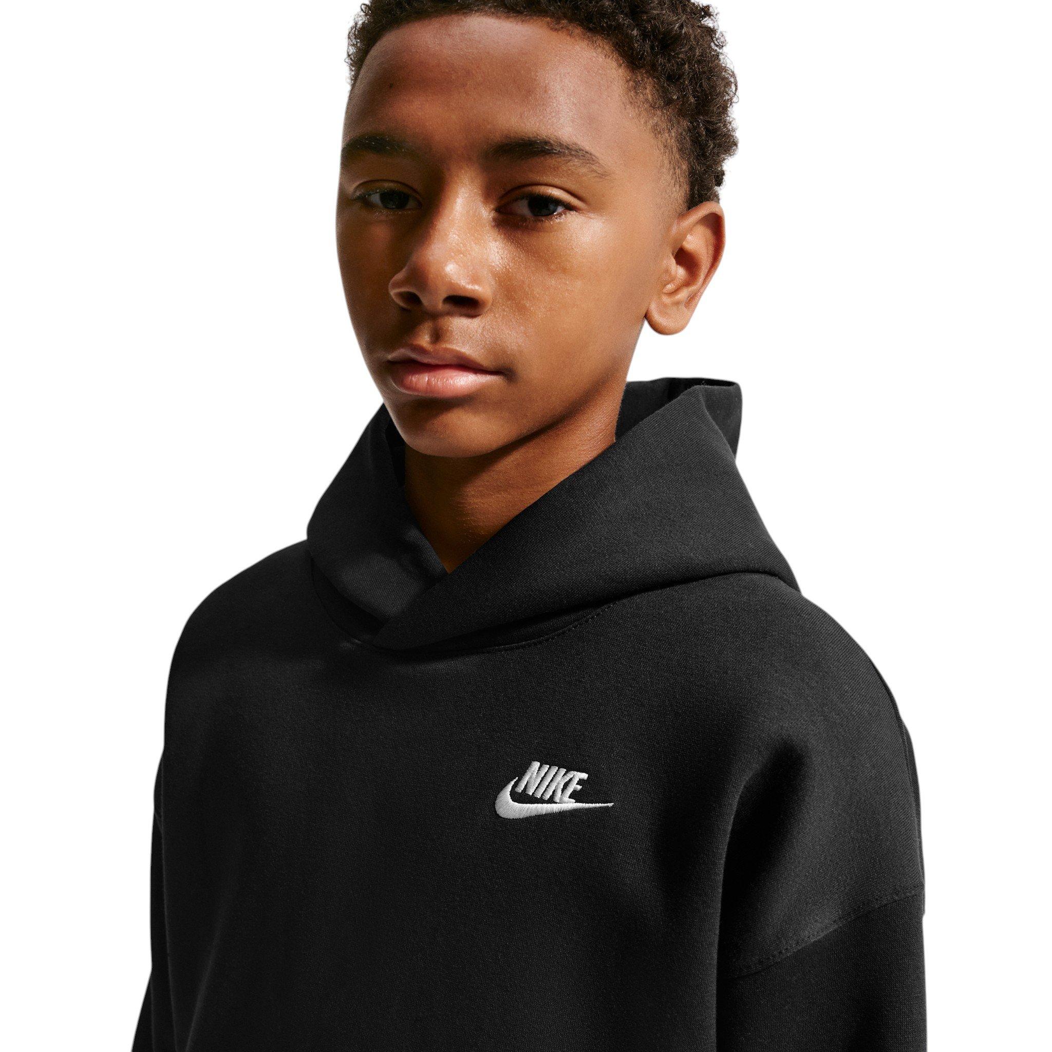 Nike Big Kids' Sportswear Club Fleece Oversized Hoodie - Black - BLACK