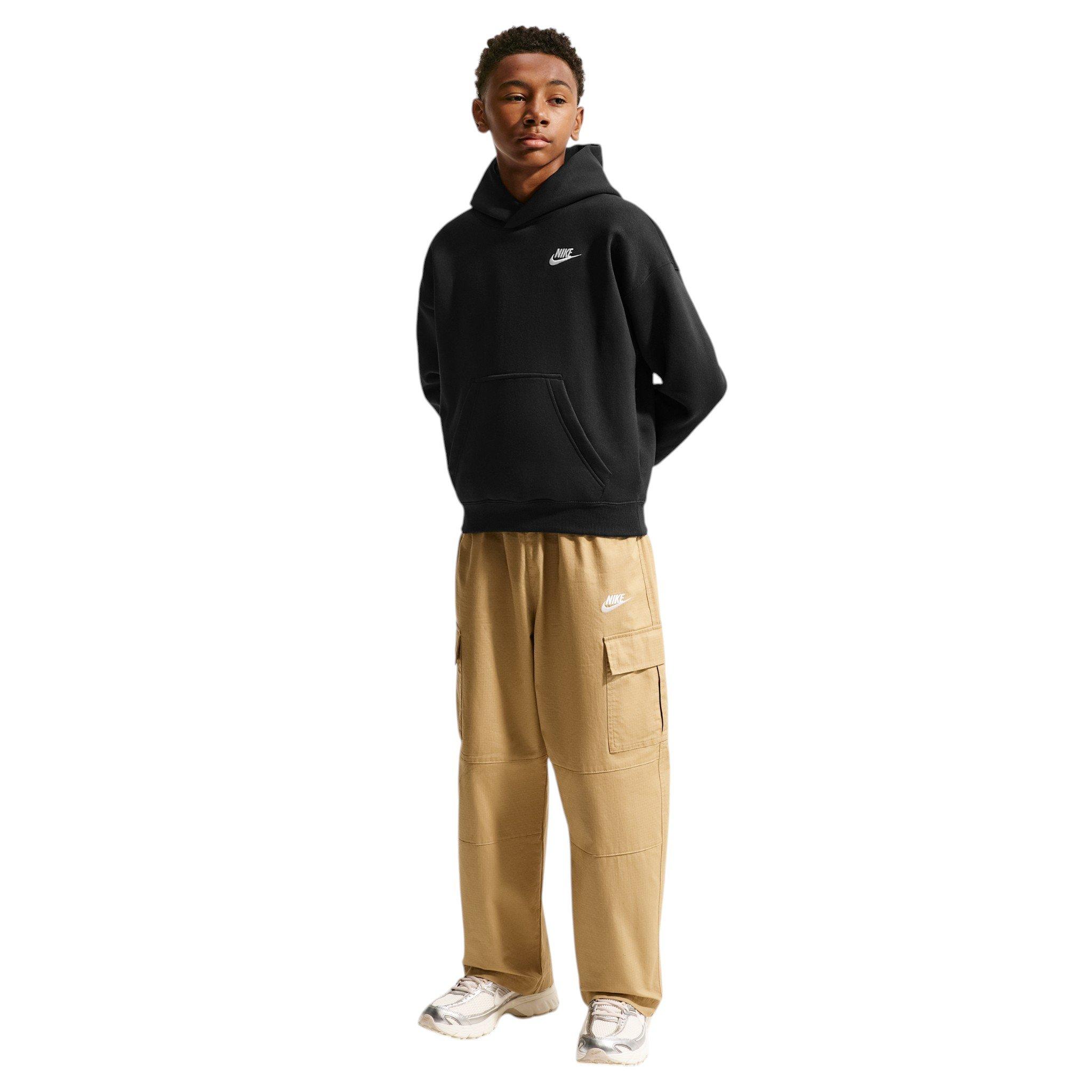 Nike Big Kids' Sportswear Club Fleece Oversized Hoodie - Black - BLACK