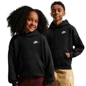 Nike Big Kids' Sportswear Club Fleece Oversized Hoodie - Black - BLACK
