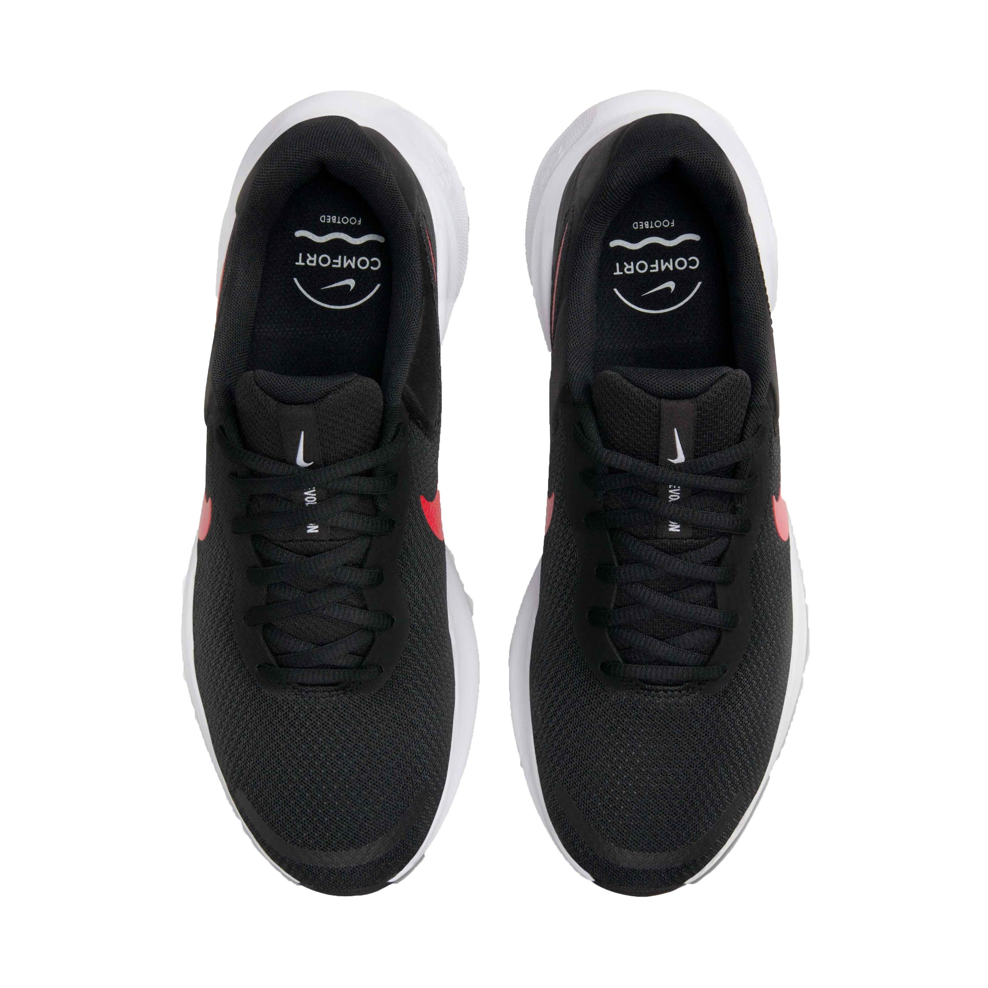 Nike Revolution 7 "Black/University Red/White" Men's Running Shoe - BLACK/RED/WHITE Thumbnail View 3