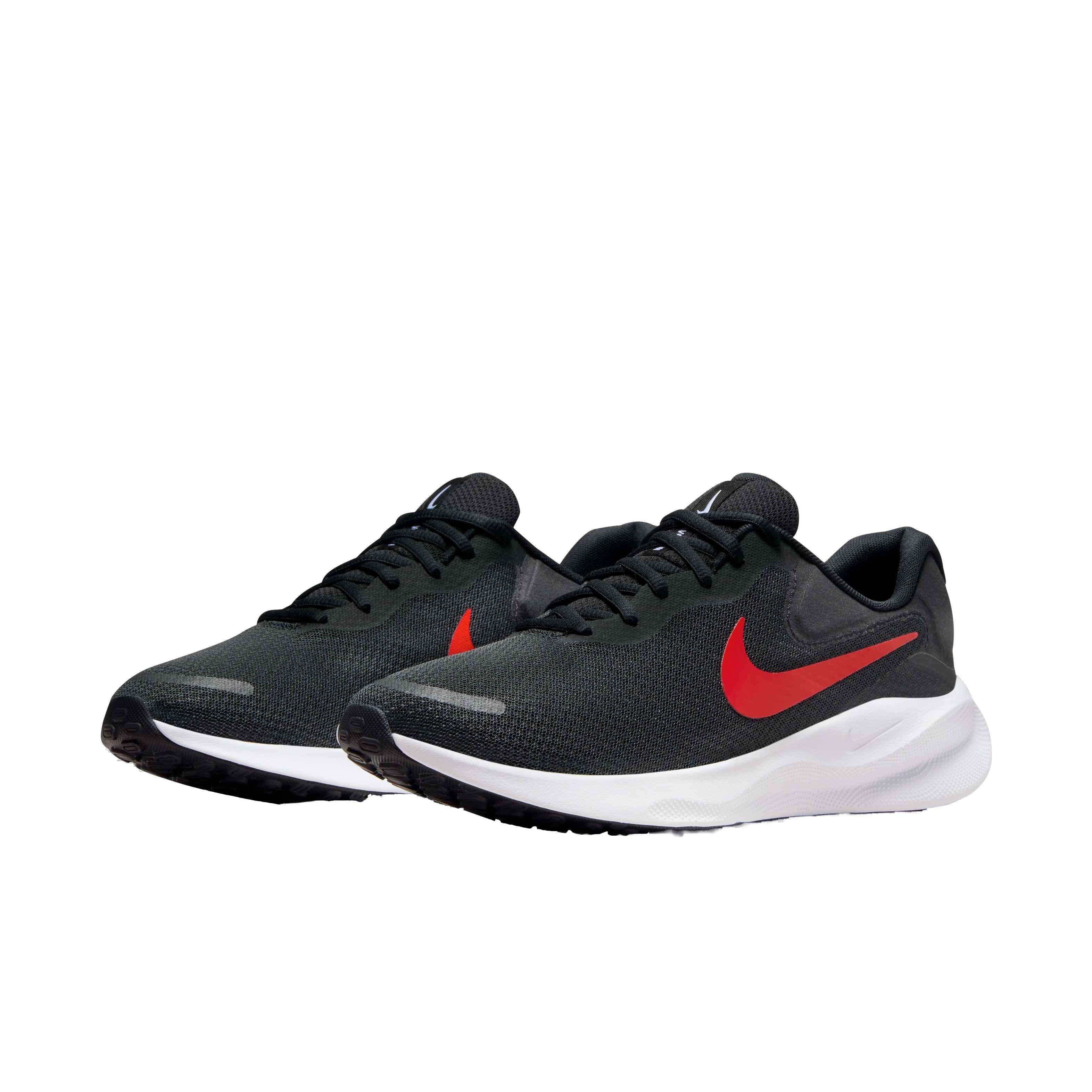 Nike Revolution 7 "Black/University Red/White" Men's Running Shoe - BLACK/RED/WHITE Thumbnail View 4