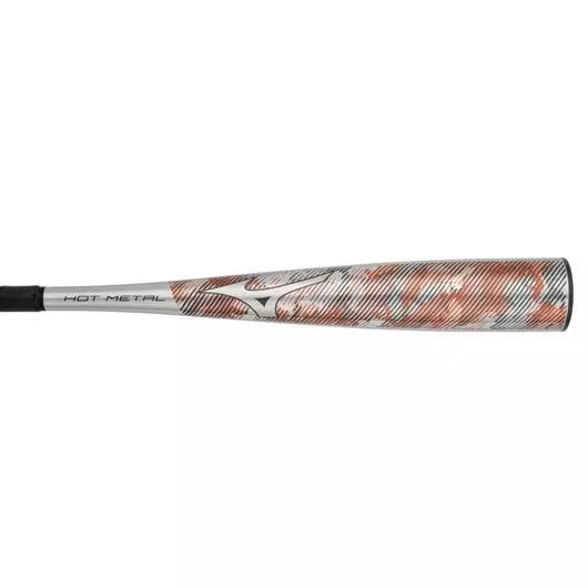 Mizuno Hot Metal Big Barrel Youth USSSA Baseball Bat (-5) - GREY/ORANGE