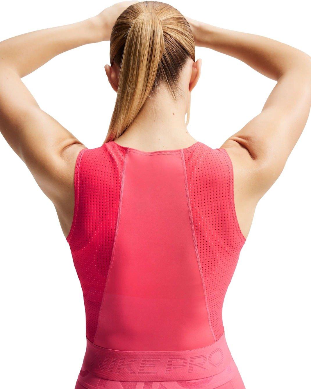 Nike Women's Pro Dri-FIT Tank Top -Coral - CORAL Thumbnail View 2