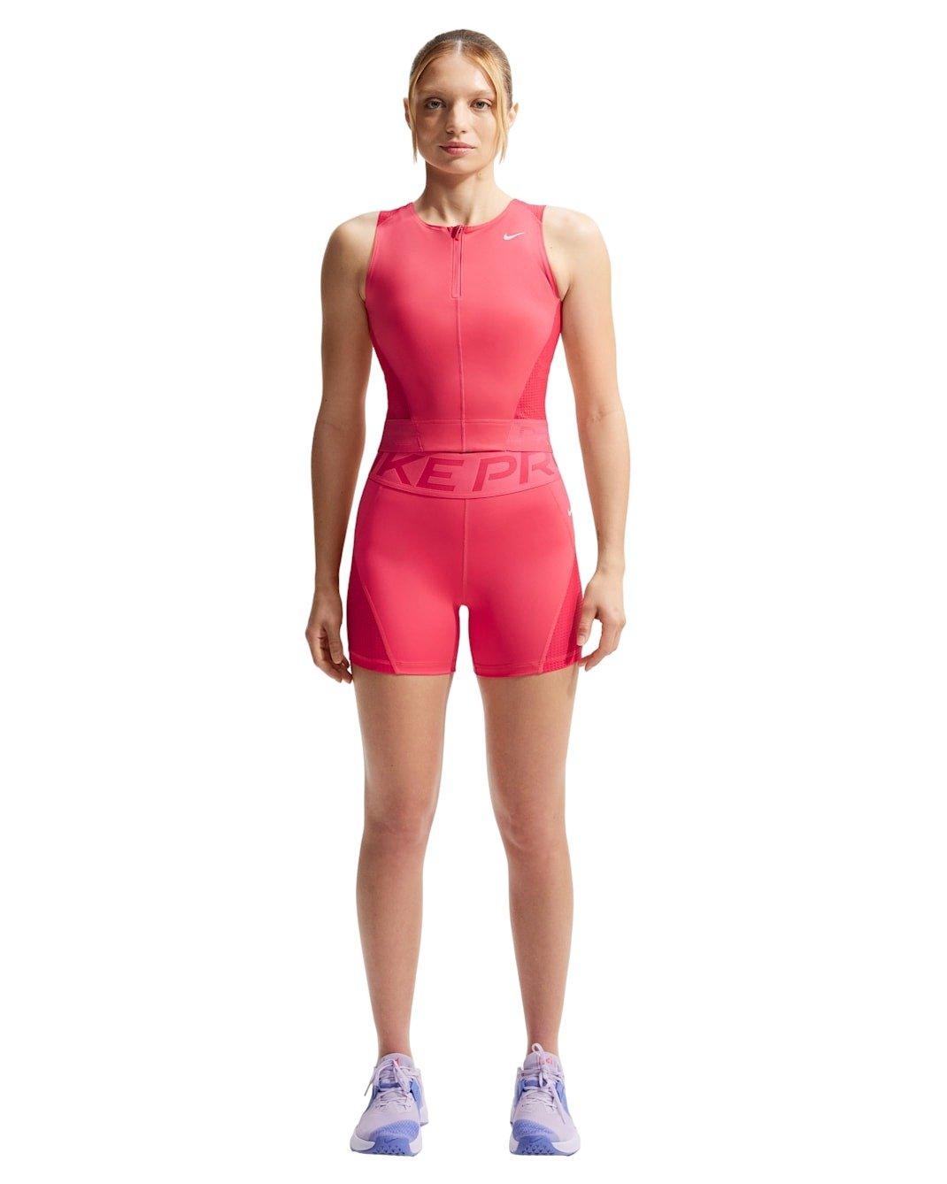 Nike Women's Pro Dri-FIT Tank Top -Coral - CORAL Thumbnail View 4