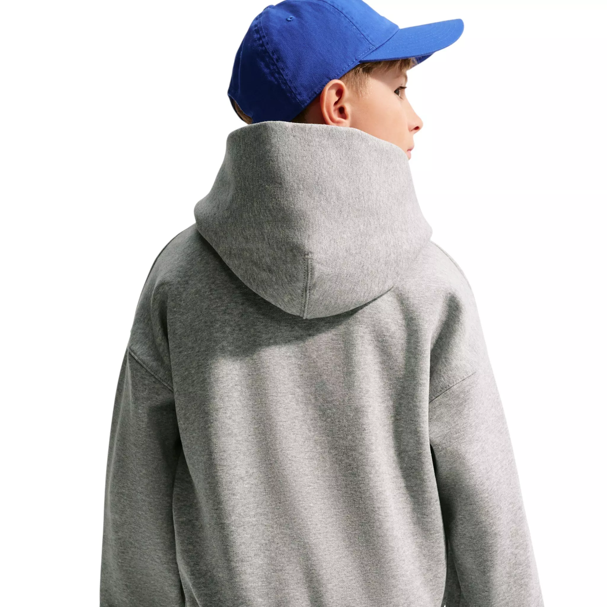 Nike Big Kids' Sportswear Club Fleece Oversized Hoodie - Grey - GREY