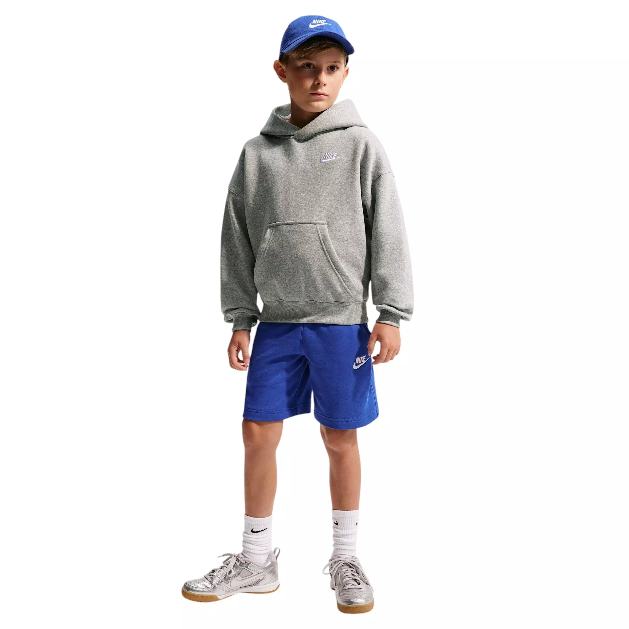 Nike Big Kids' Sportswear Club Fleece Oversized Hoodie - Grey - GREY