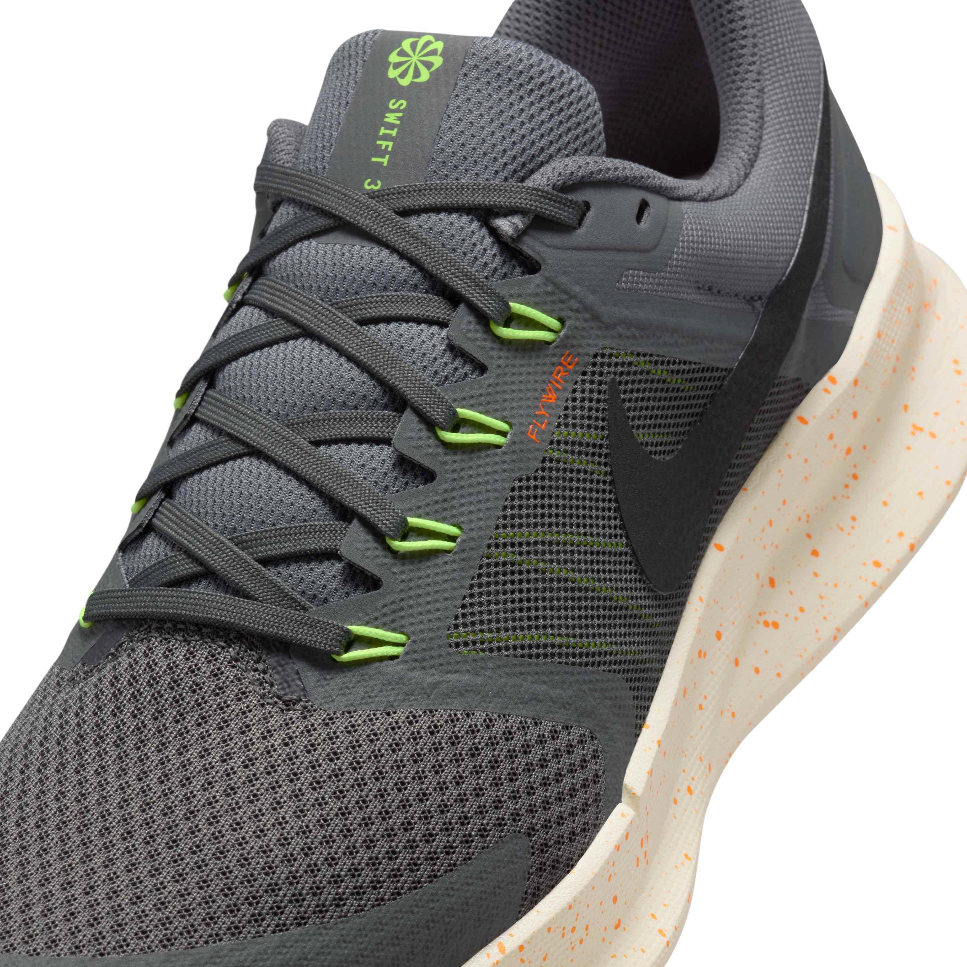 Nike Run Swift 3 "Iron Grey/Total Orange/Volt/Black" Men's Running Shoe - GREY/ORANGE/VOLT/BLACK Thumbnail View 7