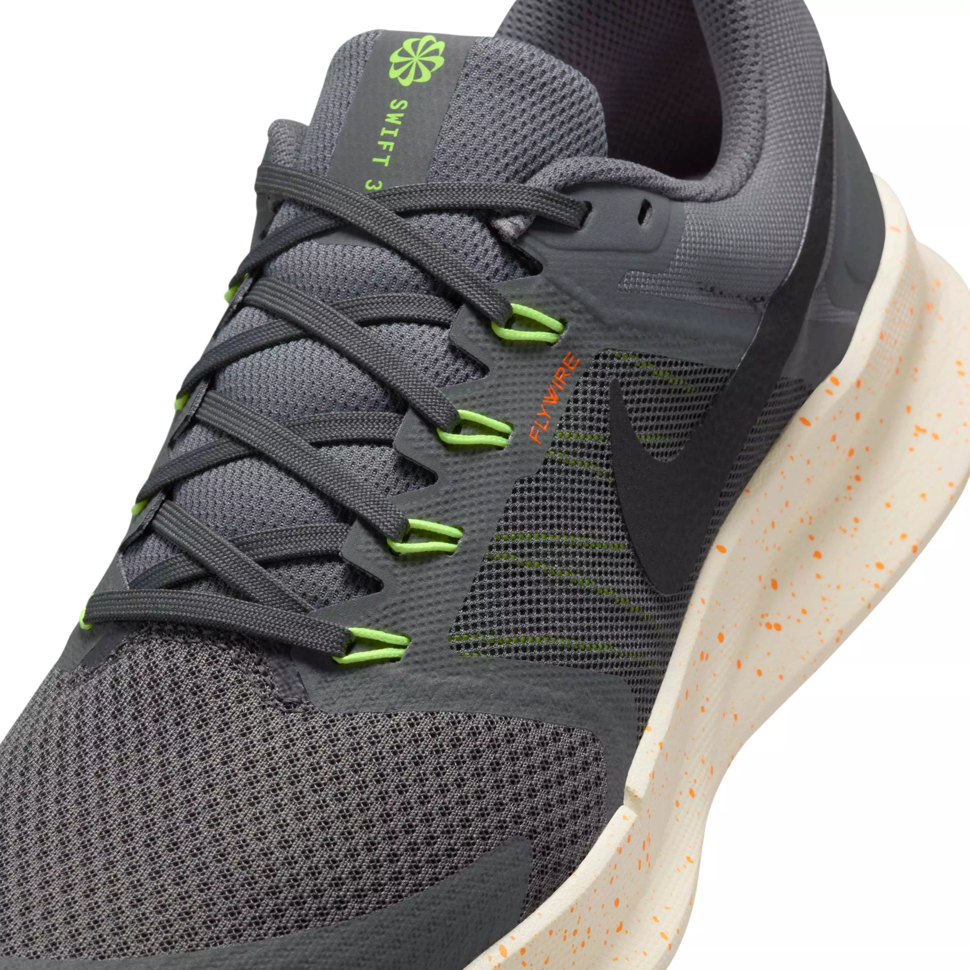 Nike Run Swift 3 "Iron Grey/Total Orange/Volt/Black" Men's Running Shoe - GREY/ORANGE/VOLT/BLACK