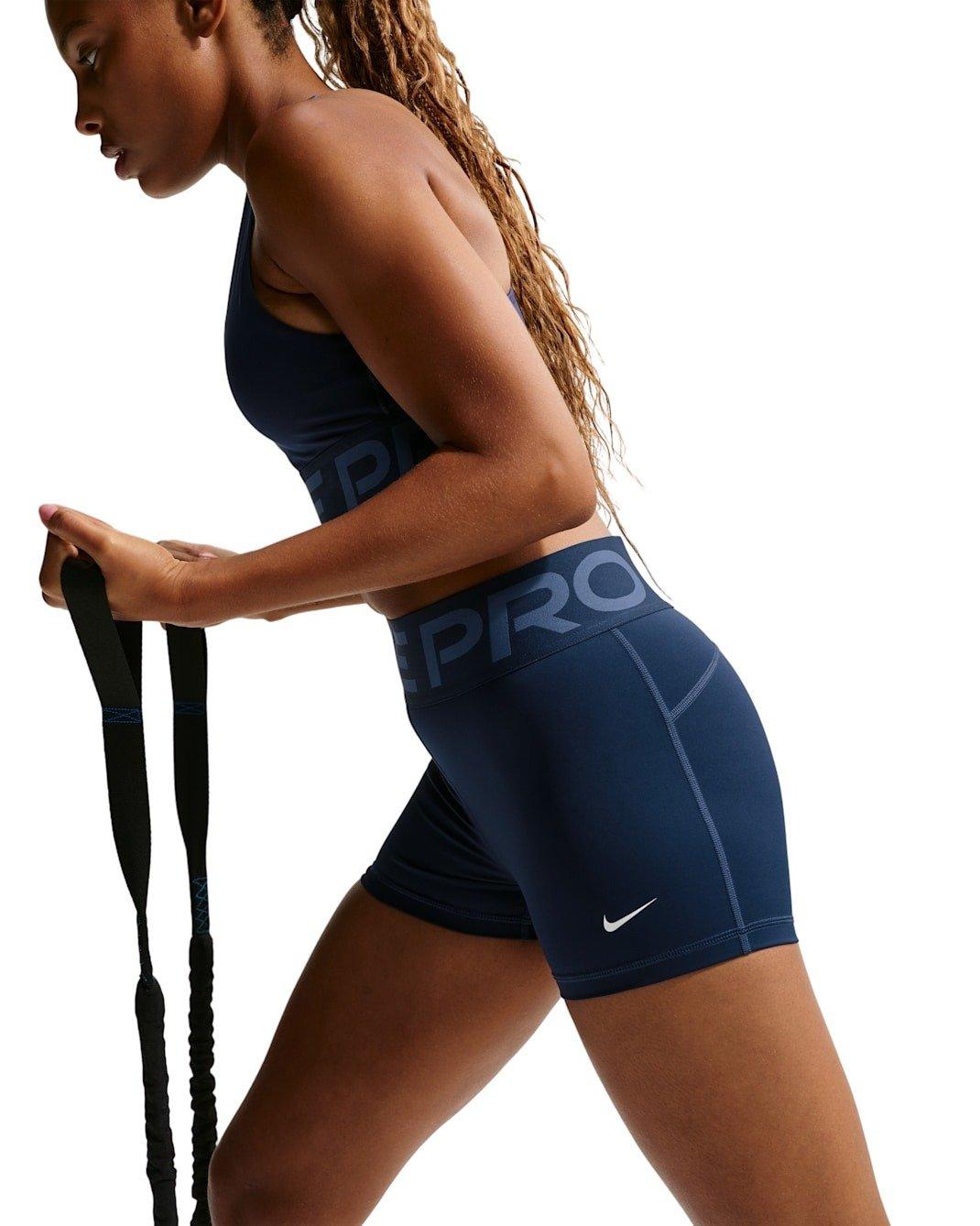 Nike Women's Pro Sculpt High-Waisted 3" Biker Shorts - Navy - NAVY Thumbnail View 3