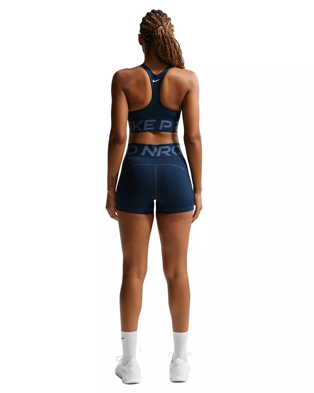 Nike Women's Pro Sculpt High-Waisted 3" Biker Shorts -Navy - NAVY