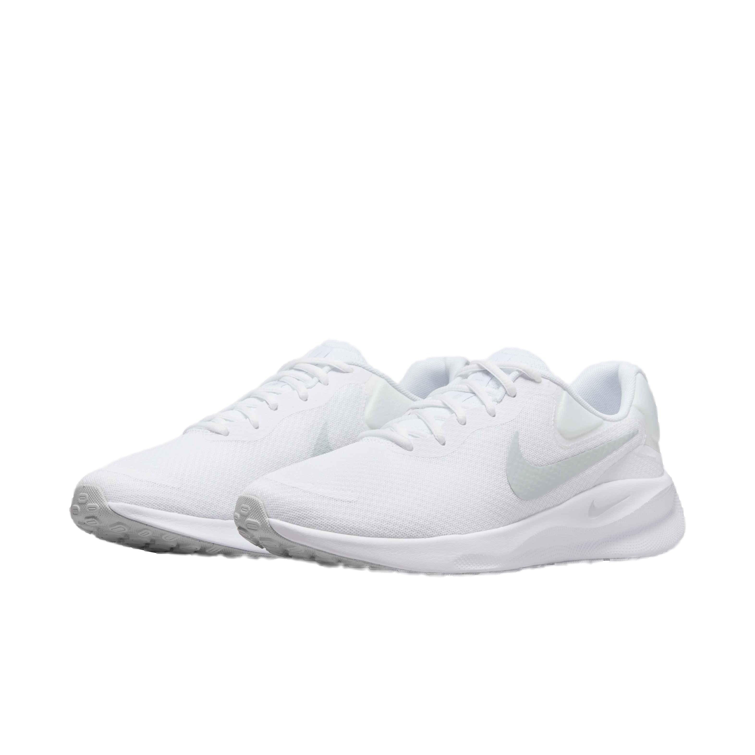 Nike Revolution 7 "White/Pure Platinum" Men's Running Shoe - WHITE/PLATINUM Thumbnail View 4