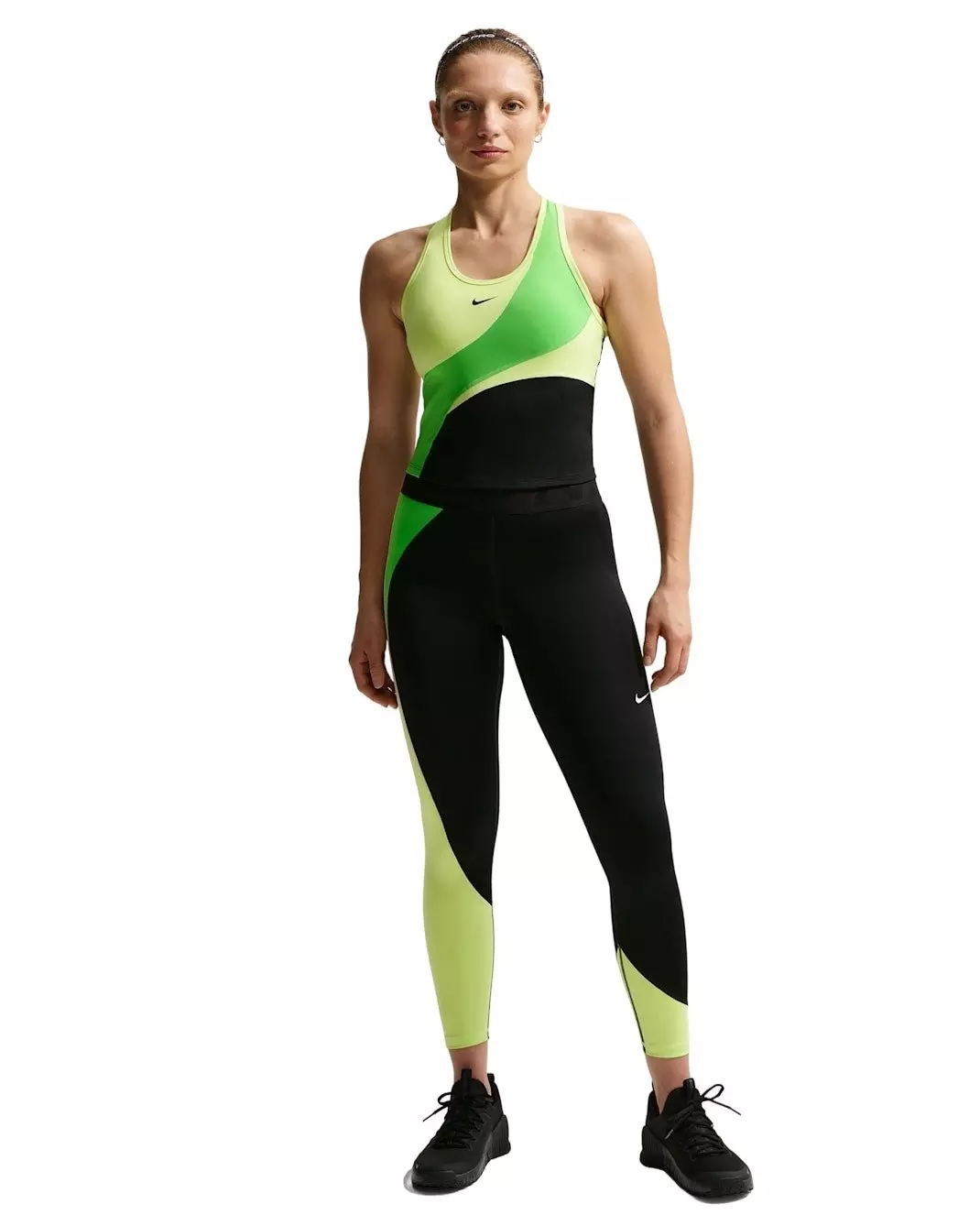 Nike Women's Pro Sculpt High-Waisted Full-Length Leggings -Black/Yellow - BLACK/YELLOW