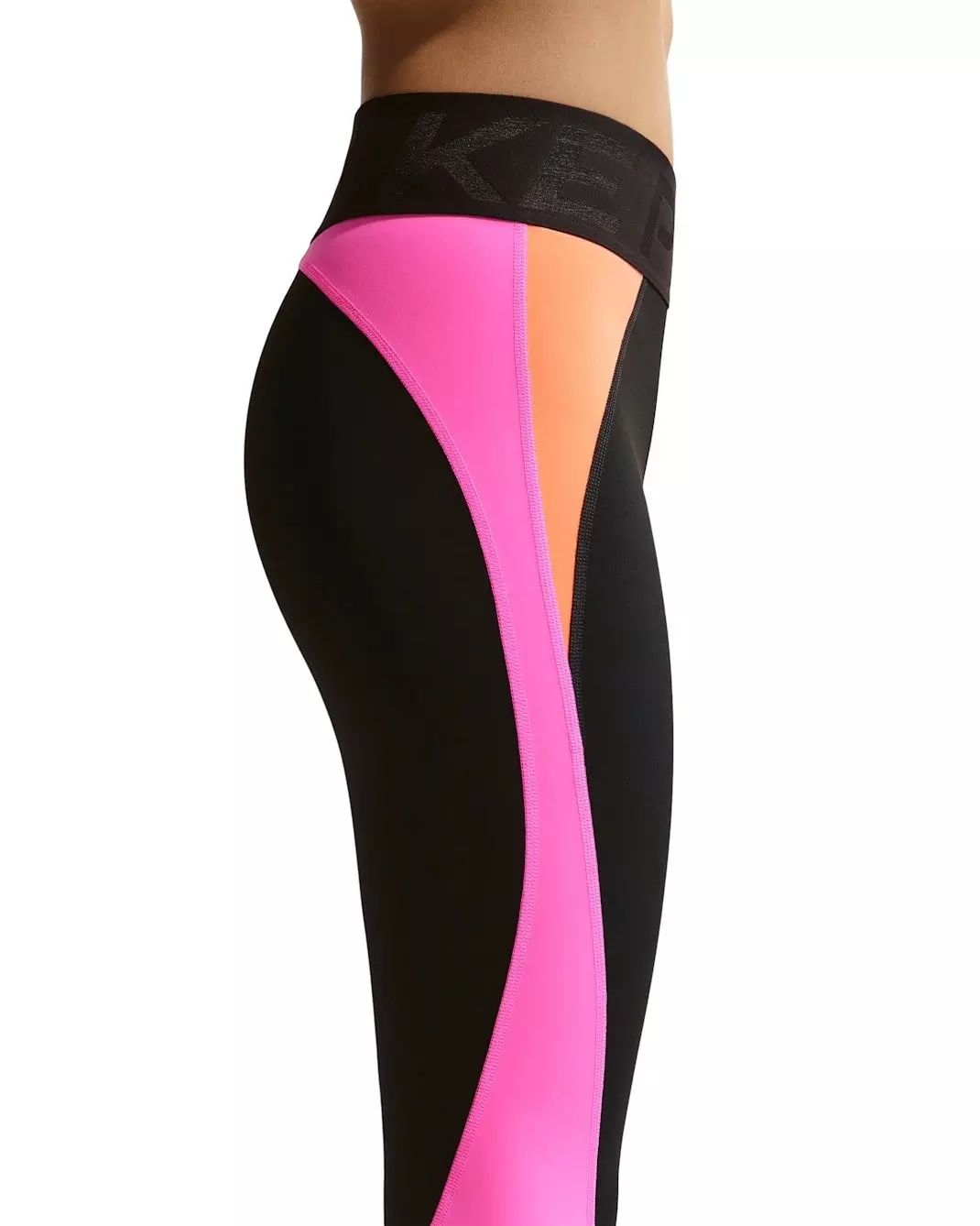 Nike Women's Pro Sculpt High-Waisted Full-Length Leggings -Black/Fuchsia - BLACK/FUCHSIA