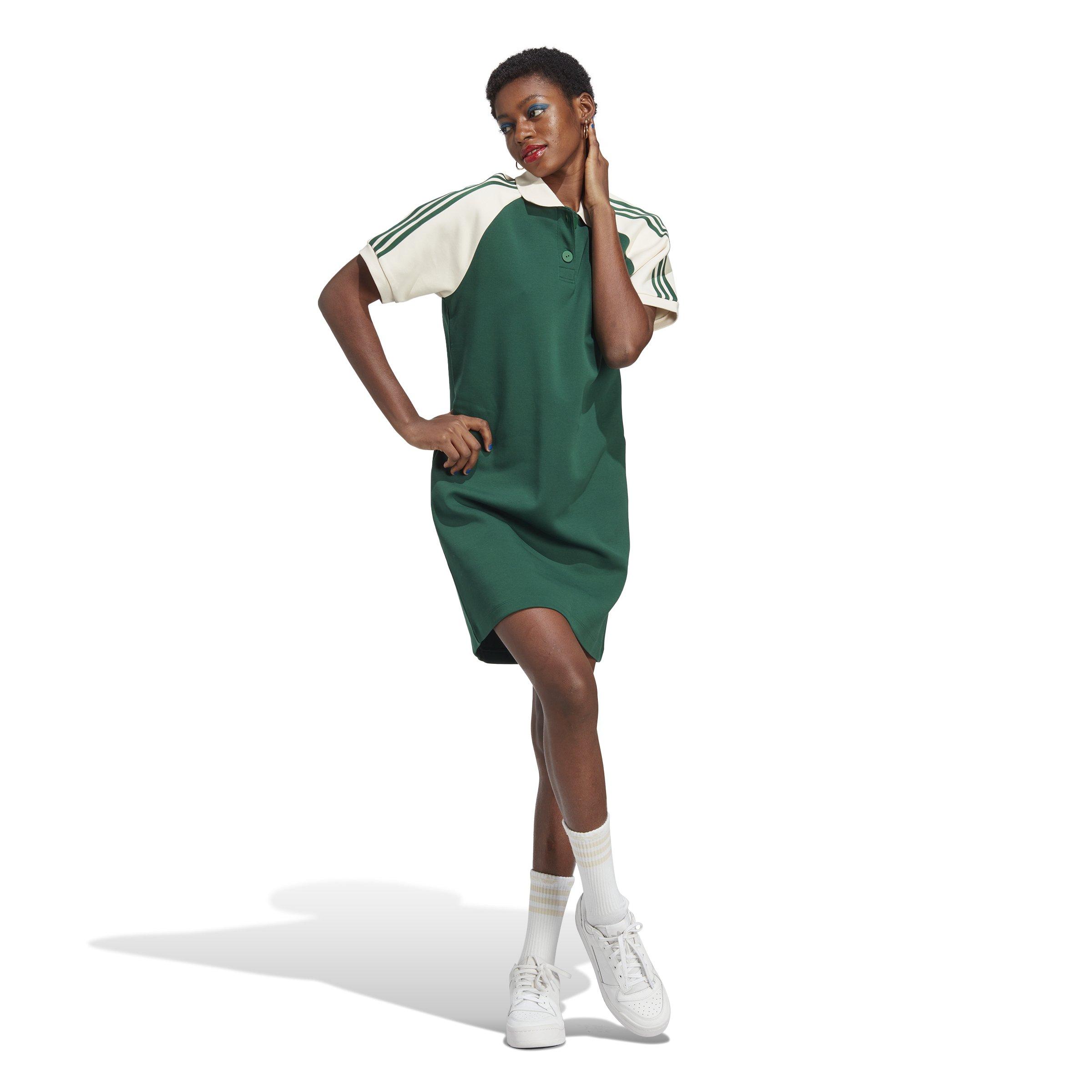 Green adidas t shirt dress sale