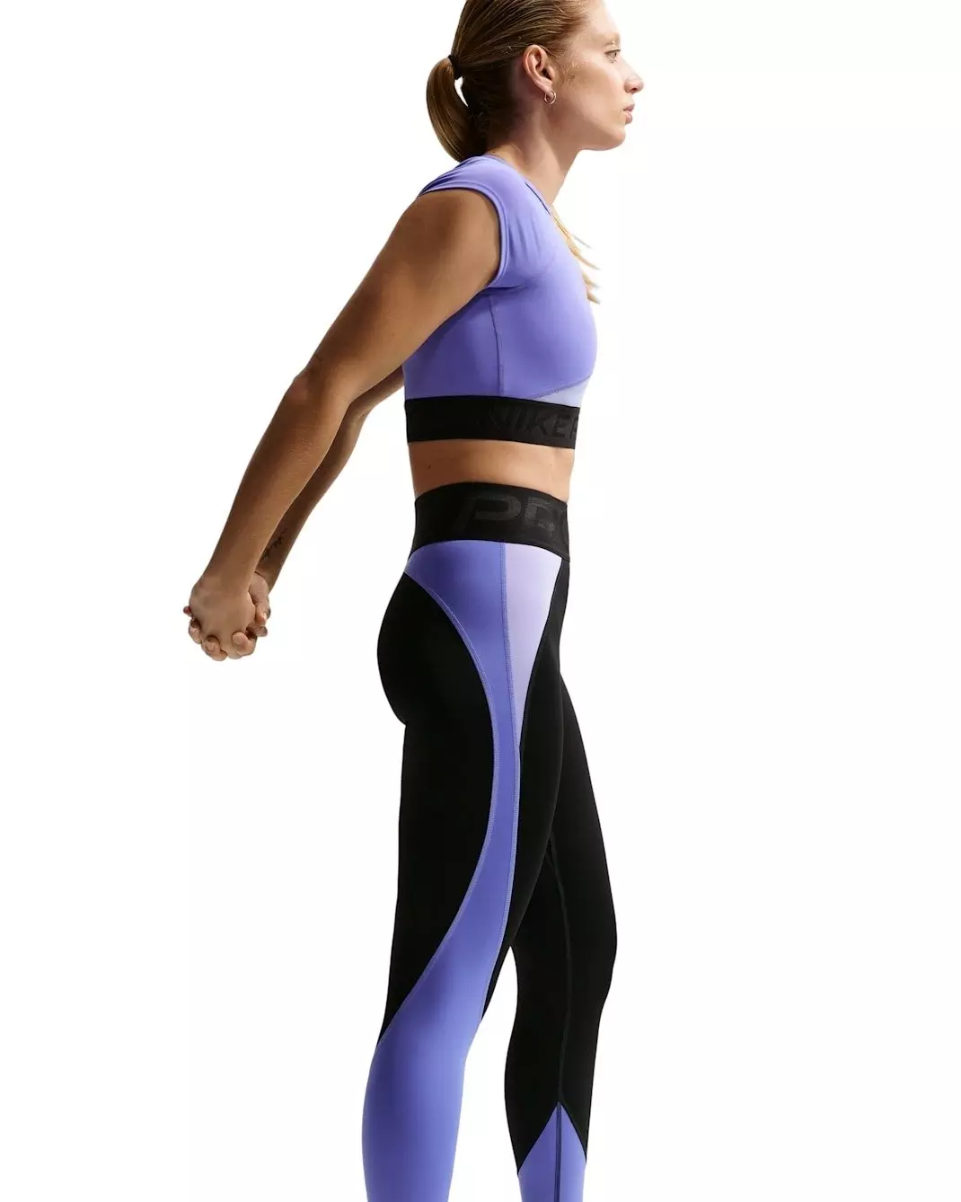 Nike Women's Pro Sculpt High-Waisted Full-Length Leggings -Black/Sapphire - BLACK/SAPPHIRE