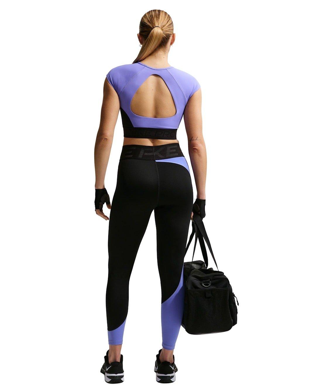 Nike Women's Pro Sculpt High-Waisted Full-Length Leggings - Black/Sapphire - BLACK/SAPPHIRE Thumbnail View 5