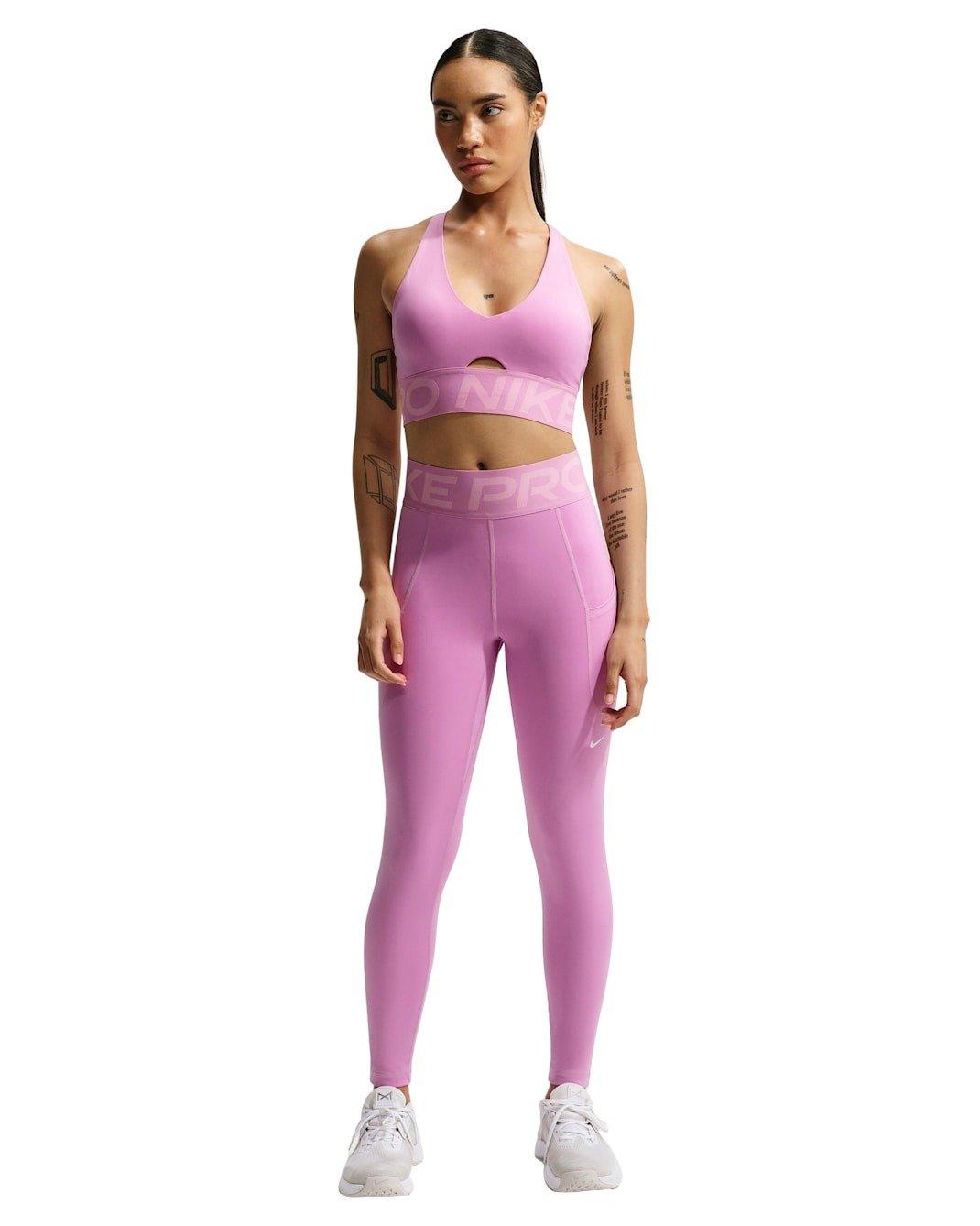 Nike Women's Pro Sculpt High-Waisted 7/8 Leggings with Pockets - Lt Magenta - LT MAGENTA Thumbnail View 4