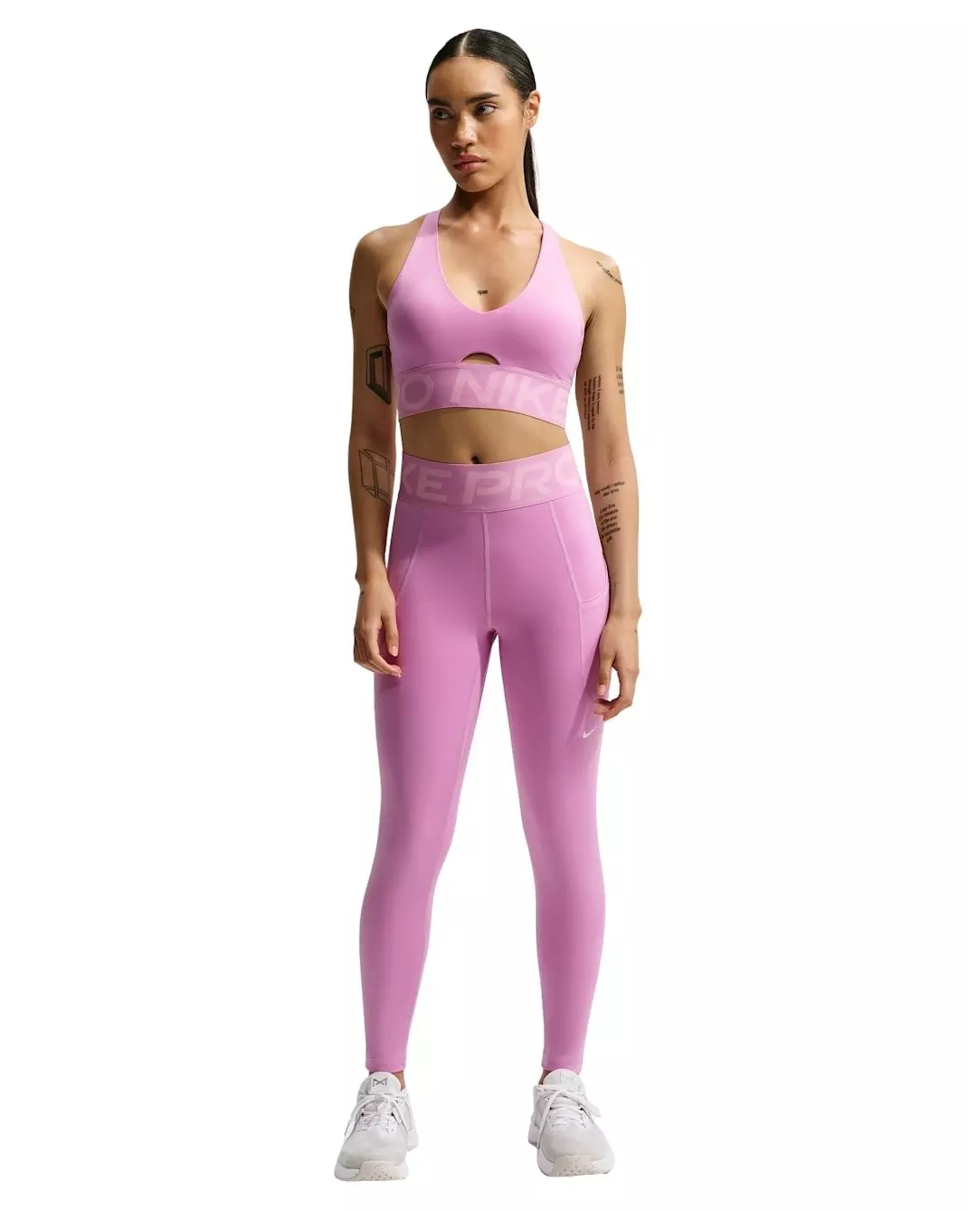 Nike Women's Pro Sculpt High-Waisted 7/8 Leggings with Pockets - Lt Magenta - LT MAGENTA