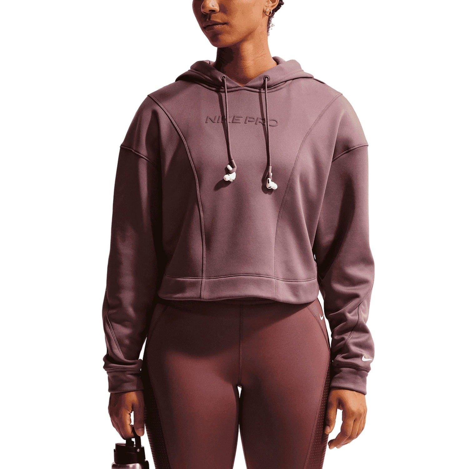 Nike Women's Pro Therma-FIT Hoodie - Tattoo Purple - TATTOO PURPLE Thumbnail View 1