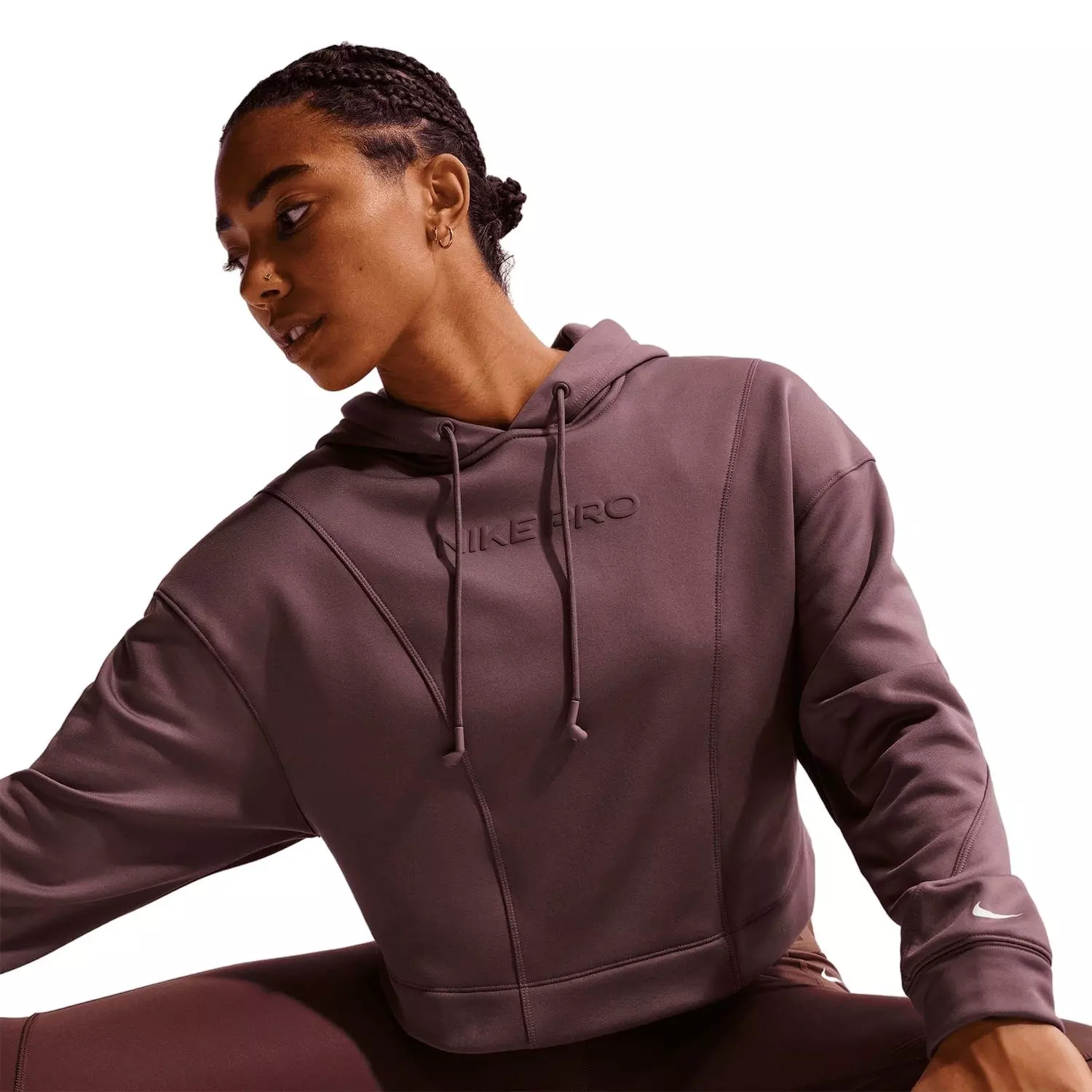 Nike Women's Pro Therma-FIT Hoodie -Tattoo Purple - TATTOO PURPLE