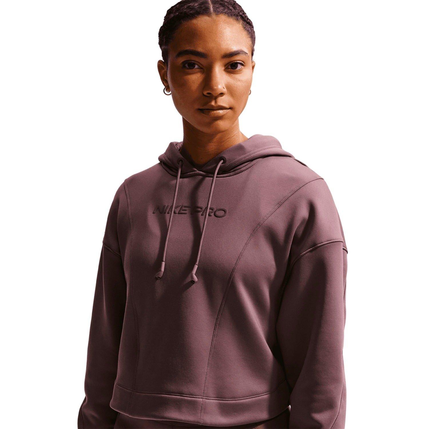Nike Women's Pro Therma-FIT Hoodie - Tattoo Purple - TATTOO PURPLE Thumbnail View 4