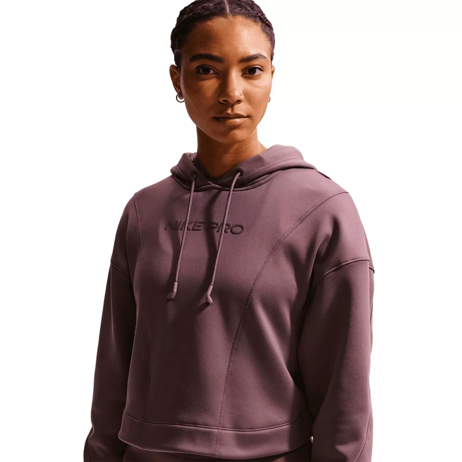 Nike Women's Pro Therma-FIT Hoodie - Tattoo Purple - TATTOO PURPLE