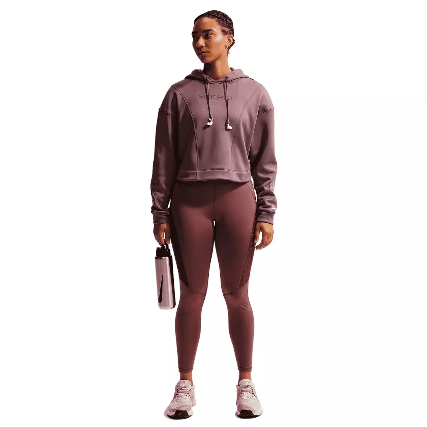 Nike Women's Pro Therma-FIT Hoodie - Tattoo Purple - TATTOO PURPLE