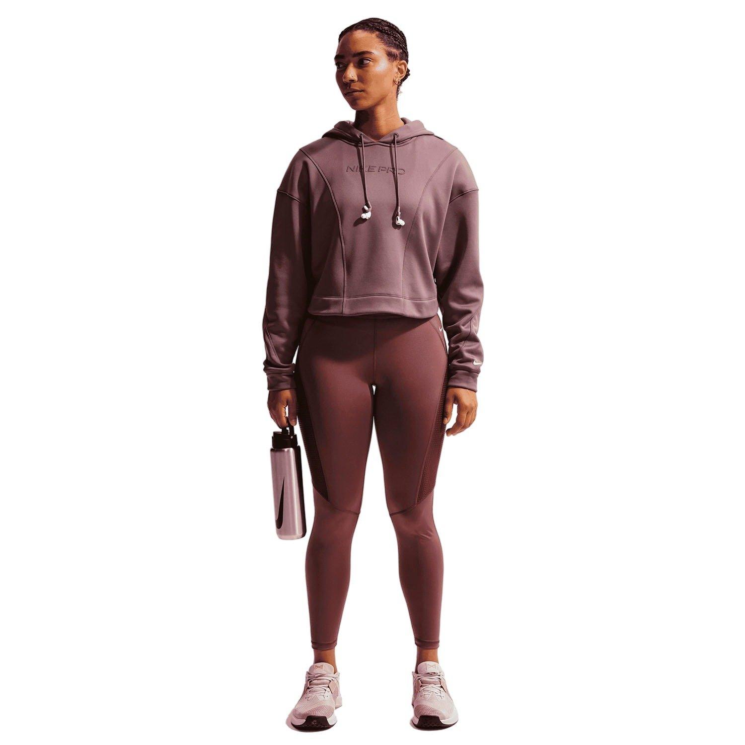 Nike Women's Pro Therma-FIT Hoodie -Tattoo Purple - TATTOO PURPLE Thumbnail View 6