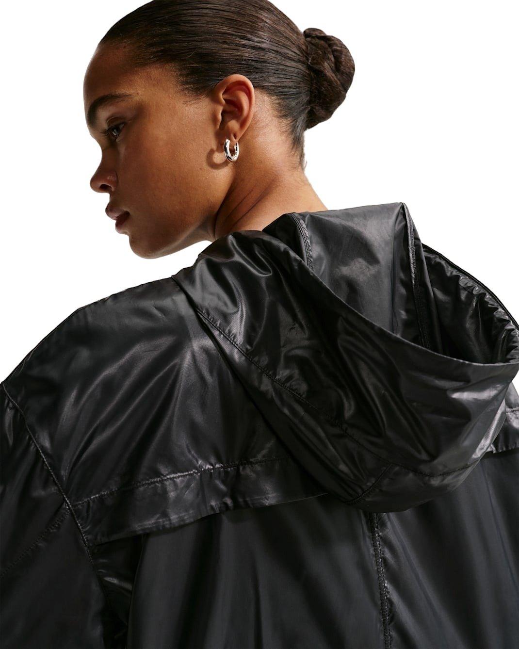 Nike Women's Sportswear Oversized Sport Jacket - Black - BLACK Thumbnail View 2