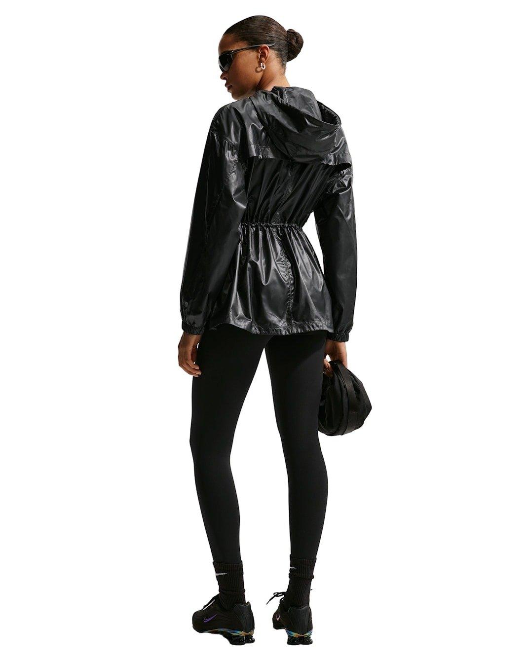 Nike Women's Sportswear Oversized Sport Jacket -Black - BLACK Thumbnail View 5