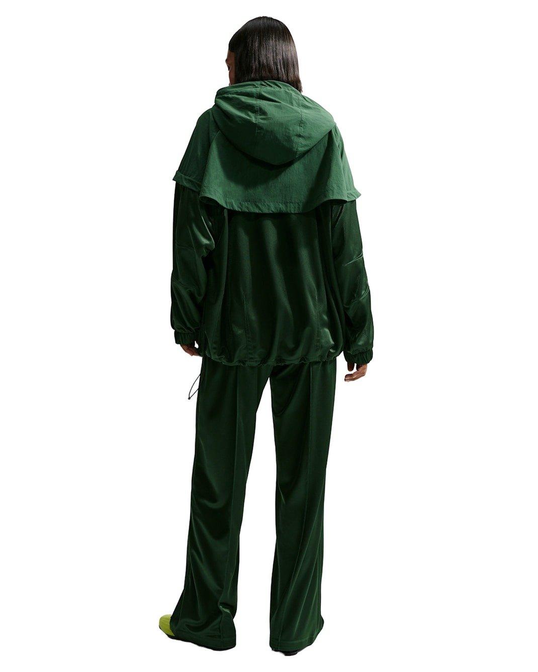 Nike Women's Sportswear Loose Mid-Rise Belted Pintuck Pants -Green - GREEN Thumbnail View 5