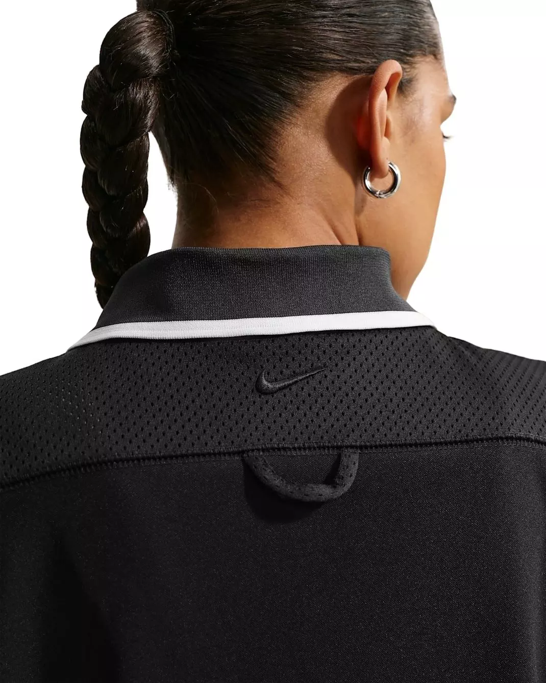 Nike Women's Sportswear Oversized Button-Down Jersey Top - Black - BLACK