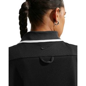 Nike Women's Sportswear Oversized Button-Down Jersey Top -Black