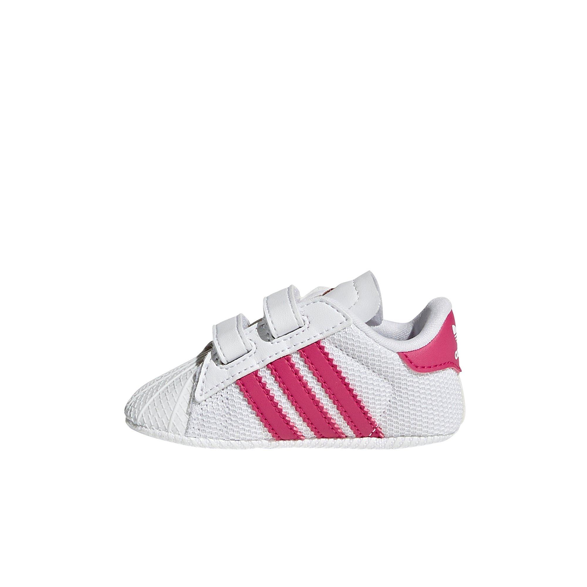 pink and white infant adidas