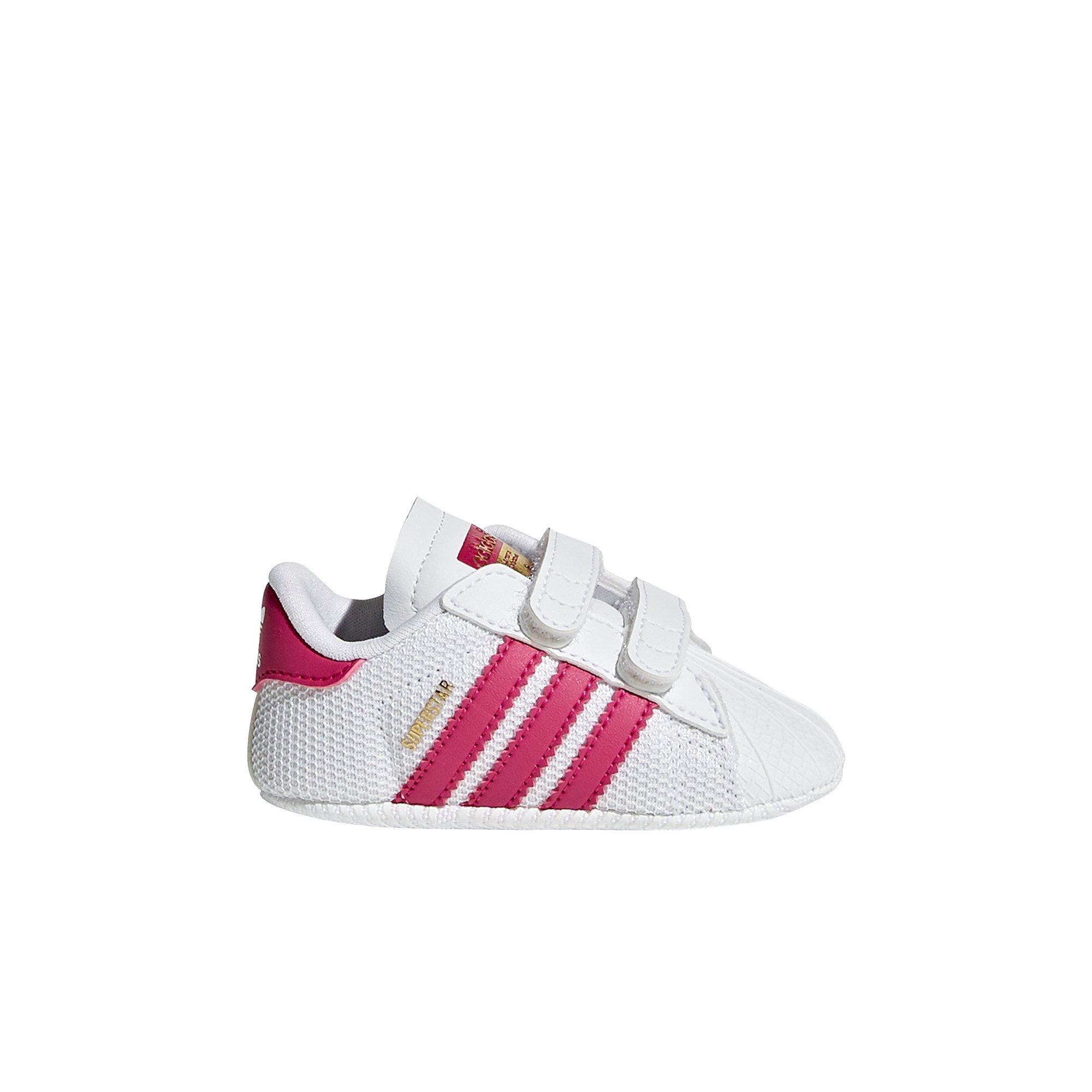 pink and white infant adidas