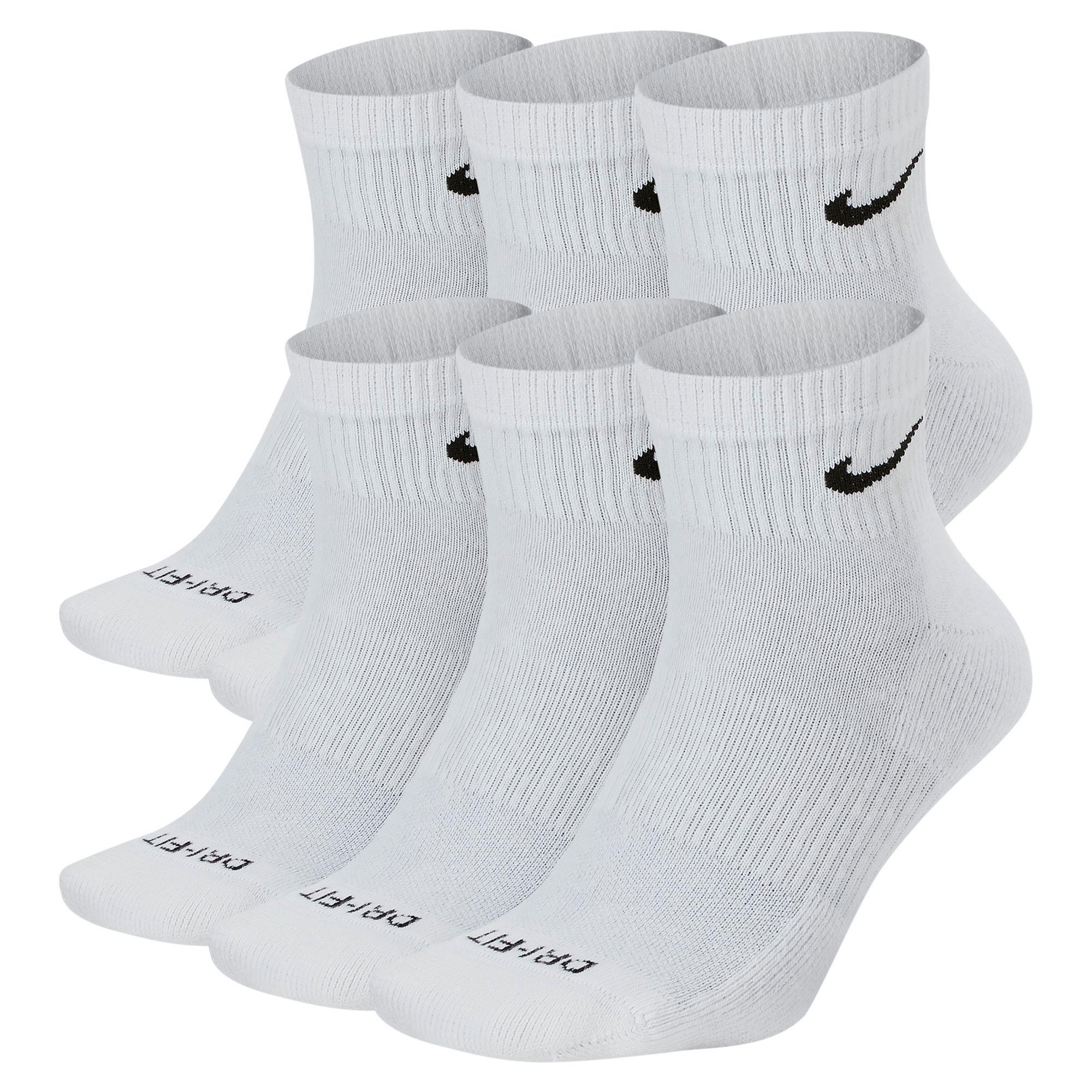 Nike Everyday Cushion Crew Training Socks, Unisex Nike Socks with  Sweat-Wicking Technology and Impact Cushioning (3 Pair), White/Black,  Medium 