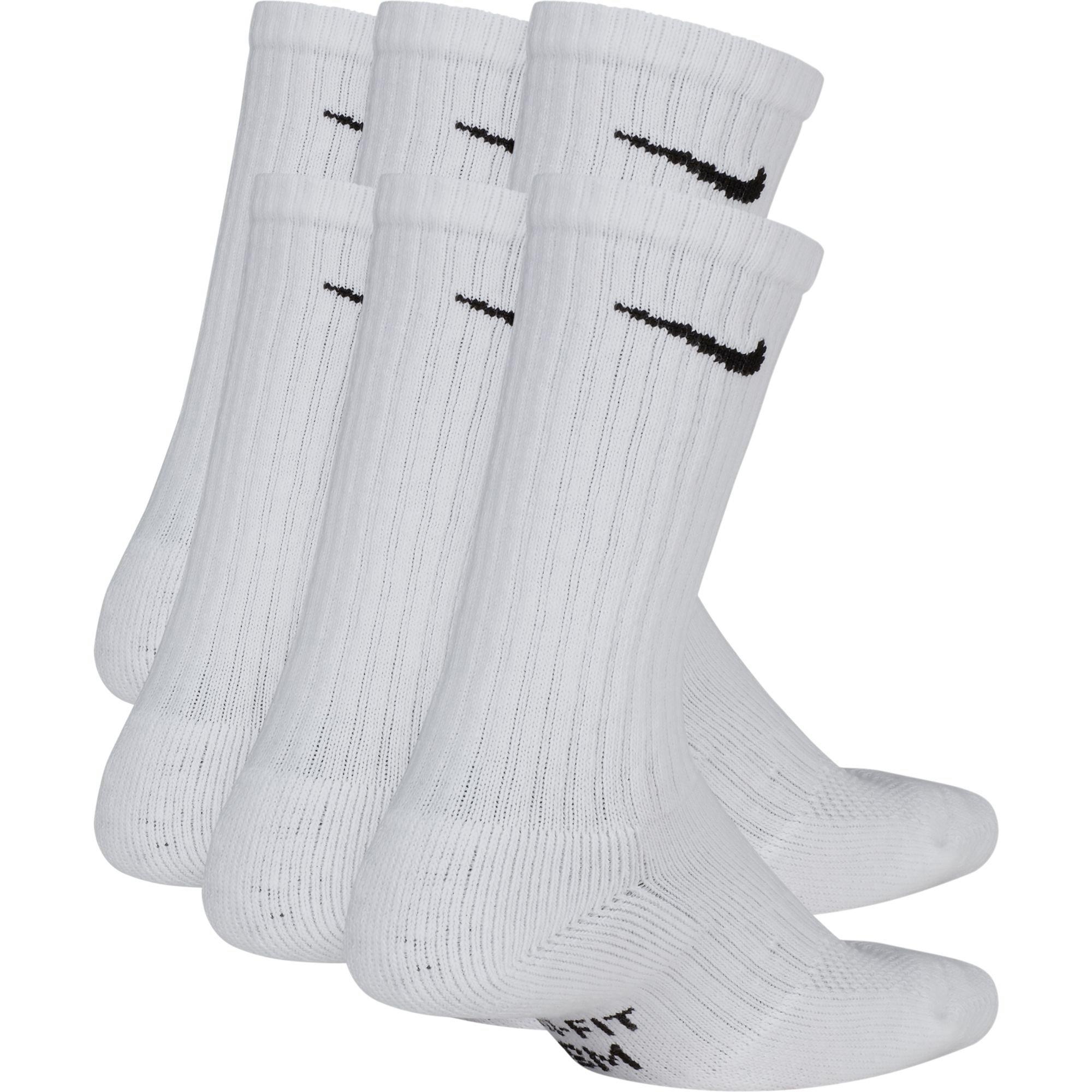 Nike Performance Cushioned Crew Youth Training Socks - 6 Pack