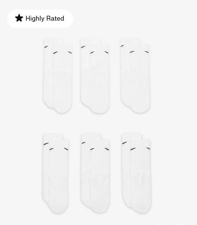 Nike Everyday Cushioned Crew Big Kids' Socks (6 Pairs)