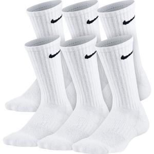 Nike Big Kids' Everyday Cushioned Crew Socks (6 Pairs) - WHITE