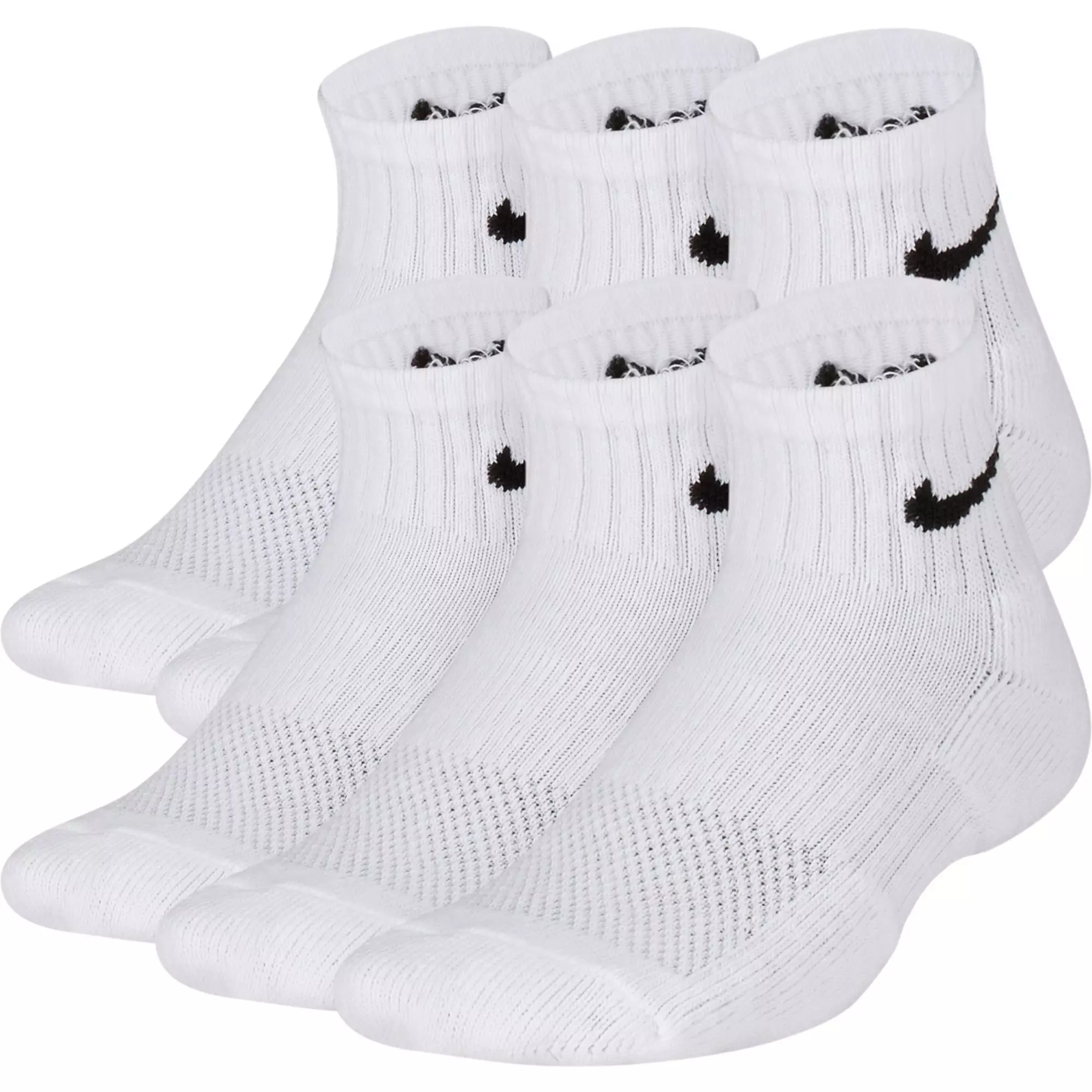 Nike Youth Performance Quarter 6-Pack Training Socks