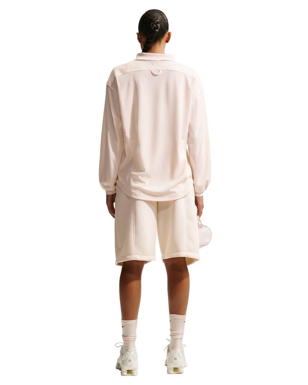 Nike Women's Sportswear Oversized Button-Down Jersey Top - Chalk - CHALK Thumbnail View 5