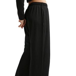 Nike Women's Sportswear Chill Knit Mid-Rise Lightweight Open-Hem Pants -Black